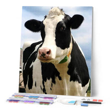 Afbeelding in Gallery-weergave laden, Diamond Painting - Mooie koe dieren, koeien, Diamond Painting Dieren