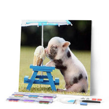 Afbeelding in Gallery-weergave laden, Diamond Painting - Varken en ijs dieren, Diamond Painting Dieren