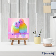 Afbeelding in Gallery-weergave laden, Diamond Painting - Papegaaien Koppel dieren, vogels, Diamond Painting Dieren, papegaaien