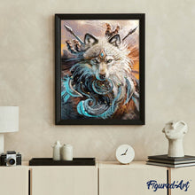 Afbeelding in Gallery-weergave laden, Diamond Painting - Wolf krijger dieren, Diamond Painting Dieren, konijnen, wolven