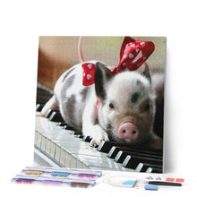 Afbeelding in Gallery-weergave laden, Diamond Painting - Varken en piano dieren, Diamond Painting Dieren