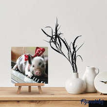Afbeelding in Gallery-weergave laden, Diamond Painting - Varken en piano dieren, Diamond Painting Dieren