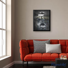 Afbeelding in Gallery-weergave laden, Diamond Painting - Hond en wolf reflectie 40x50cm reeds ingelijst