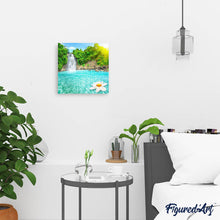 Afbeelding in Gallery-weergave laden, Diamond Painting - Lagune en waterval Diamond Painting Landschappen, landschappen