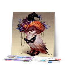 Afbeelding in Gallery-weergave laden, Diamond Painting - Vogel met hoed dieren, vogels, Diamond Painting Dieren