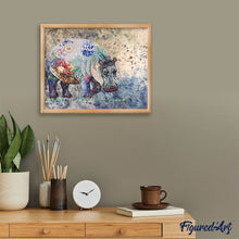 Afbeelding in Gallery-weergave laden, Diamond Painting - Nijlpaard bloemen dieren, Diamond Painting Dieren, Diamond Painting Bloemen, bloemen