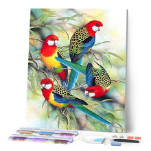 Afbeelding in Gallery-weergave laden, Diamond Painting - Papegaaien op Tak dieren, vogels, Diamond Painting Dieren, papegaaien