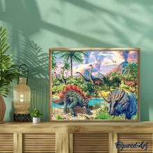 Afbeelding in Gallery-weergave laden, Diamond Painting - Dinosaurussen en landschap dieren, Diamond Painting Dieren, dinosaurissen