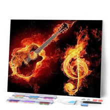 Afbeelding in Gallery-weergave laden, Diamond Painting - Vuurmuziek Diamond Painting Romantiek, muziek, romantiek