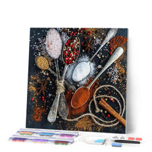 Afbeelding in Gallery-weergave laden, Diamond Painting - Kruiden en lepels Diamond Painting Keuken, keuken