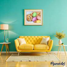Afbeelding in Gallery-weergave laden, Diamond Painting - Kat en eieren dieren, katten, Diamond Painting Dieren