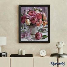 Afbeelding in Gallery-weergave laden, Diamond Painting - Boeket rozen 40x50cm reeds ingelijst