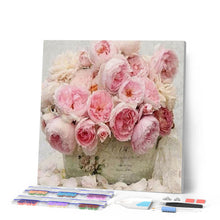 Afbeelding in Gallery-weergave laden, Diamond Painting - Leven in roze Diamond Painting Bloemen, bloemen