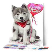 Afbeelding in Gallery-weergave laden, Diamond Painting - Hond ik hou van jou dieren, Diamond Painting Dieren, honden