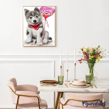 Afbeelding in Gallery-weergave laden, Diamond Painting - Hond ik hou van jou dieren, Diamond Painting Dieren, honden