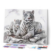 Afbeelding in Gallery-weergave laden, Diamond Painting - Tijgers in de sneeuw dieren, Diamond Painting Dieren, tijgers, winter