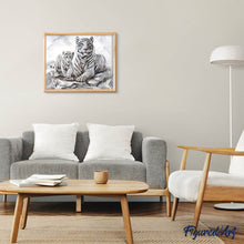 Afbeelding in Gallery-weergave laden, Diamond Painting - Tijgers in de sneeuw dieren, Diamond Painting Dieren, tijgers, winter