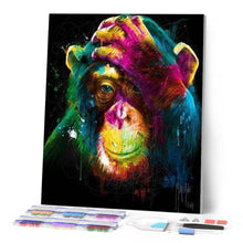 Afbeelding in Gallery-weergave laden, Diamond Painting - Aap Kleur dieren, Diamond Painting Dieren, apen
