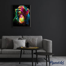 Afbeelding in Gallery-weergave laden, Diamond Painting - Aap Kleur dieren, Diamond Painting Dieren, apen