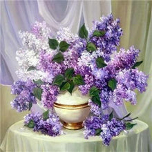 Afbeelding in Gallery-weergave laden, Diamond Painting - Vaas met paarse bloemen Diamond Painting Bloemen, bloemen
