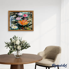 Afbeelding in Gallery-weergave laden, Diamond Painting - Waterlelies in Kleur Diamond Painting Bloemen, bloemen