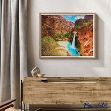 Afbeelding in Gallery-weergave laden, Diamond Painting - Waterval in de woestijn Diamond Painting Landschappen, landschappen
