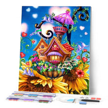 Afbeelding in Gallery-weergave laden, Diamond Painting - Kasteel op Zonnebloemen kastelen, Diamond Painting Bloemen, bloemen