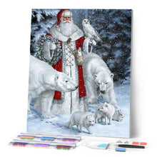 Afbeelding in Gallery-weergave laden, Diamond Painting - Sneeuwpop 2 dieren, Diamond Painting Dieren, winter
