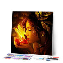 Afbeelding in Gallery-weergave laden, Diamond Painting - Vrouw en vlinder dieren, vlinders, Diamond Painting Dieren, Diamond Painting Romantiek, romantiek