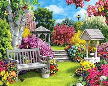 Afbeelding in Gallery-weergave laden, Diamond Painting - Mooie tuin 40x50cm reeds ingelijst