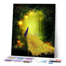 Afbeelding in Gallery-weergave laden, Diamond Painting - Pauw en licht dieren, Diamond Painting Dieren, pauwen