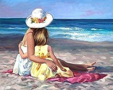 Afbeelding in Gallery-weergave laden, Diamond Painting - Familie op het strand Diamond Painting Landschappen, landschappen