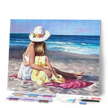 Afbeelding in Gallery-weergave laden, Diamond Painting - Familie op het strand Diamond Painting Landschappen, landschappen