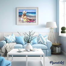 Afbeelding in Gallery-weergave laden, Diamond Painting - Familie op het strand Diamond Painting Landschappen, landschappen