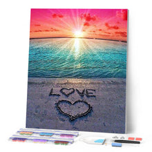 Afbeelding in Gallery-weergave laden, Diamond Painting - Liefde op het zand Diamond Painting Landschappen, landschappen