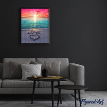 Afbeelding in Gallery-weergave laden, Diamond Painting - Liefde op het zand Diamond Painting Landschappen, landschappen