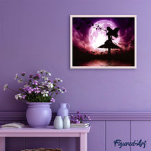 Afbeelding in Gallery-weergave laden, Diamond Painting - Fee en Volle Maan Diamond Painting Romantiek, romantiek