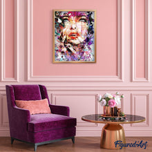 Afbeelding in Gallery-weergave laden, Diamond Painting - Gezicht van damesdesign Diamond Painting Ontdek de wereld, ontdek de wereld