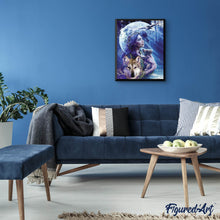 Afbeelding in Gallery-weergave laden, Diamond Painting - Vrouwen en Wolf dieren, Diamond Painting Dieren, konijnen, wolven