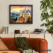 Afbeelding in Gallery-weergave laden, Diamond Painting - Kasteel in de bergen kastelen, Diamond Painting Landschappen, landschappen, bergen