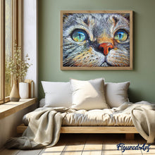 Afbeelding in Gallery-weergave laden, Diamond Painting - Kat gezicht dieren, katten, Diamond Painting Dieren