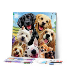 Afbeelding in Gallery-weergave laden, Diamond Painting - Vriendelijke honden dieren, Diamond Painting Dieren, honden