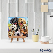 Afbeelding in Gallery-weergave laden, Diamond Painting - Vriendelijke honden dieren, Diamond Painting Dieren, honden