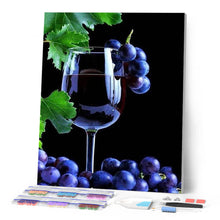 Afbeelding in Gallery-weergave laden, Diamond Painting - Tros druiven en wijn Diamond Painting Keuken, keuken