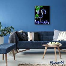 Afbeelding in Gallery-weergave laden, Diamond Painting - Tros druiven en wijn Diamond Painting Keuken, keuken