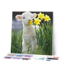 Afbeelding in Gallery-weergave laden, Diamond Painting - Schapen en bloemen dieren, Diamond Painting Dieren, bloemen