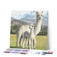 Afbeelding in Gallery-weergave laden, Diamond Painting - Lama dieren, Diamond Painting Dieren