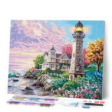 Afbeelding in Gallery-weergave laden, Diamond Painting - Kleine vuurtoren Diamond Painting Landschappen, landschappen