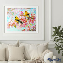 Afbeelding in Gallery-weergave laden, Diamond Painting - Gele vogels dieren, vogels, Diamond Painting Dieren