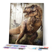Afbeelding in Gallery-weergave laden, Diamond Painting - Dinosaurussen Jurassic Park dieren, Diamond Painting Dieren, dinosaurissen